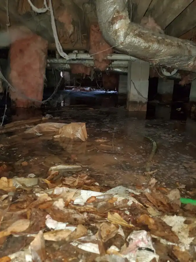 Crawl space flood assessment for Commercial Water Damage Restoration in Springfield